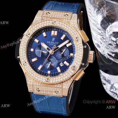 Iced Out Rose Gold Hublot Big Bang Original 301.px.7180.lr Watches Best Replica